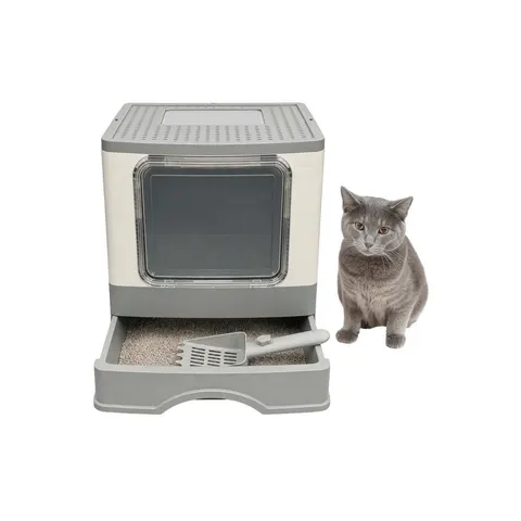 Kattenbak - met deksel - schep – afbeelding 1