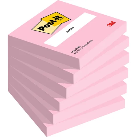 Memoblok post-it 654 76x76mm roze – afbeelding 1