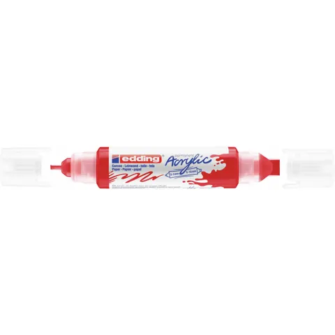 Acrylmarker edding e-5400 3D double liner verkeersrood – afbeelding 1