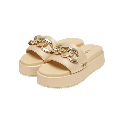 Buffalo dames muiltje Noa Slide Chain 2.0 goud – afbeelding 1