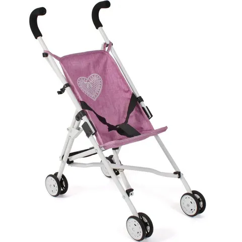 Bayer Chic 2000 - Mini-Poppenbuggy Roma - Pink Jeans – afbeelding 1