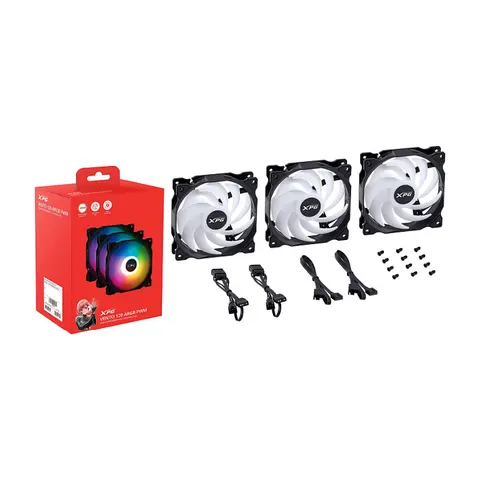 ADATA XPG VENTO 120 ARGB 3-Pack Black | Gehäuselüfter – Schwarz – Bild 1