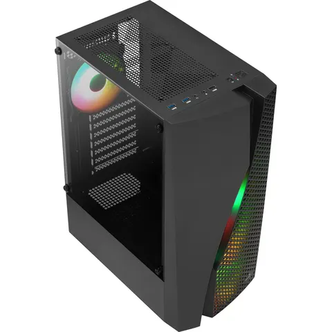 Aerocool PC Gehäuse Wave v3 Midi-Tower Schwarz – Bild 1