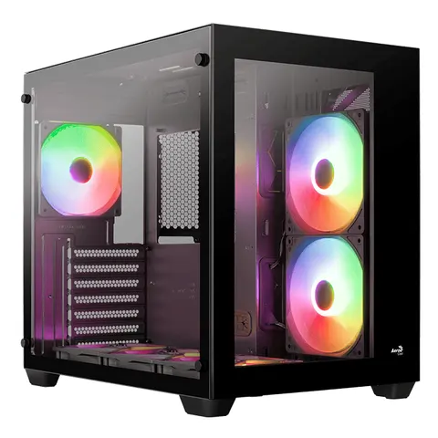 AeroCool PC Gehäuse Dryft-BK-v2 Mid-Tower Schwarz – Bild 1