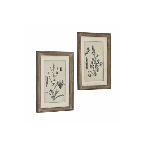 LOBERON Schilderij set van 2 Stanbury bruin/wit – afbeelding 1