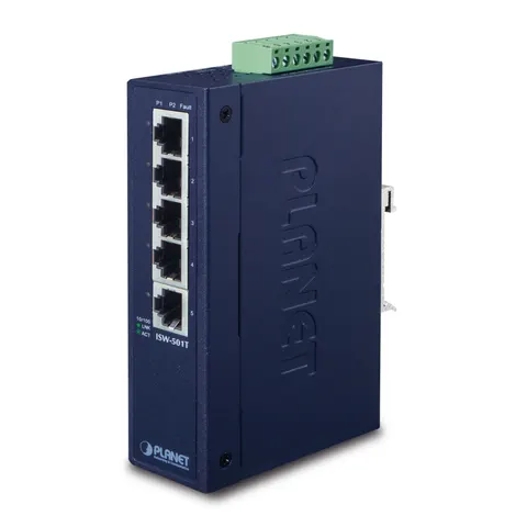 PLANET 5-Port 10/100TX Industrial Fast Ethernet Switch – Bild 1