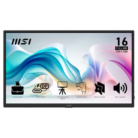 Monitor msi mp165 e6 15.6 pulgadas fhd – imagen 1