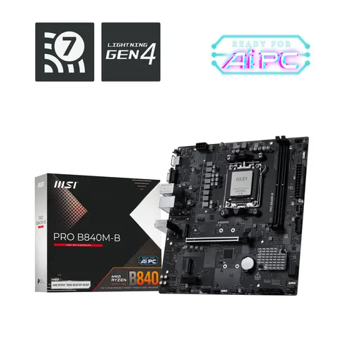 MSI PRO B840M-B AM5 mATX MB – Bild 1