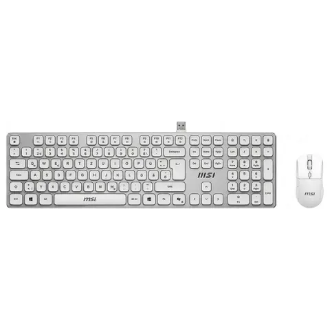 MSI FORGE K210 Combo White DE Keyboard-Maus Combo, wireless – Bild 1