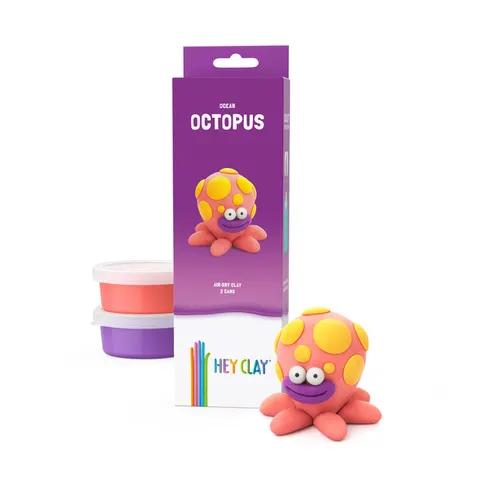 Klei Hey Clay Octopus 3 potjes – afbeelding 1