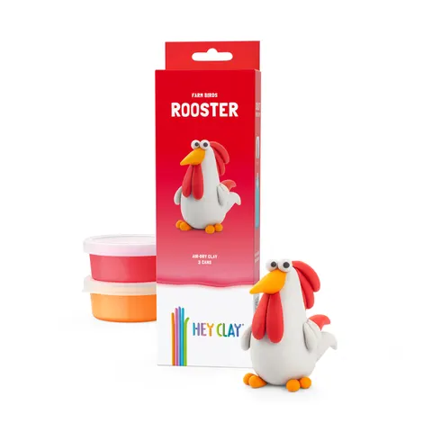 Klei Hey Clay Rooster 3 potjes – afbeelding 1