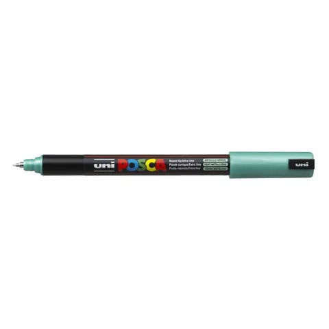 Uni Posca Uni Posca Verfmarker 1MR Metallic Groen – afbeelding 1