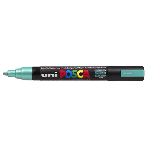 Paintmarker Uni POSCA PC5M medium metallic groen – afbeelding 1