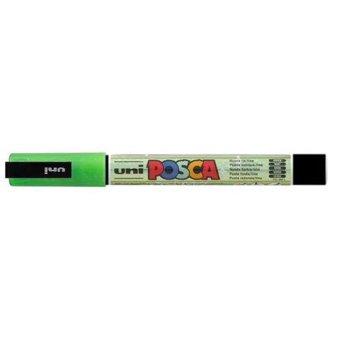 Paintmarker Uni POSCA PC3M fijn glitter donkergroen – afbeelding 1
