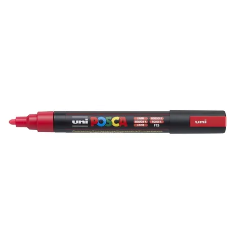 Paintmarker Uni POSCA PC5M medium fluor rood – afbeelding 1
