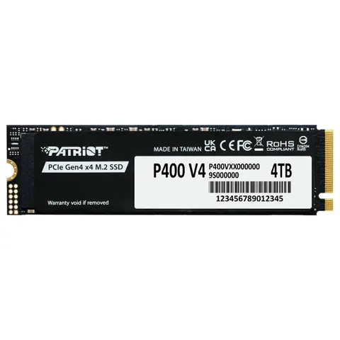 Patriot P400 Serie - Solid State Drive - 4TB - PCI-E Gen4 - NVMe – afbeelding 1