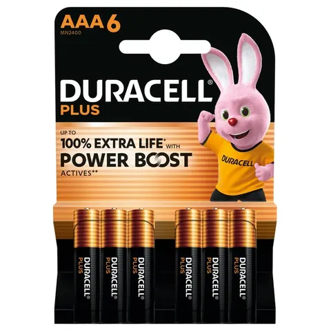 Batterij Duracell Plus Powerboost 6x AAA – afbeelding 1