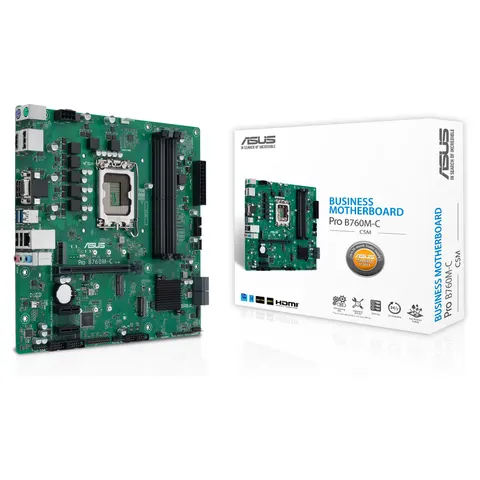 Asus PRO B760M-C CSM – Schwarz – Bild 1