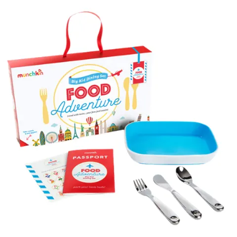 Munchkin Voedsel Avontuur Eetset - Blauw – afbeelding 1
