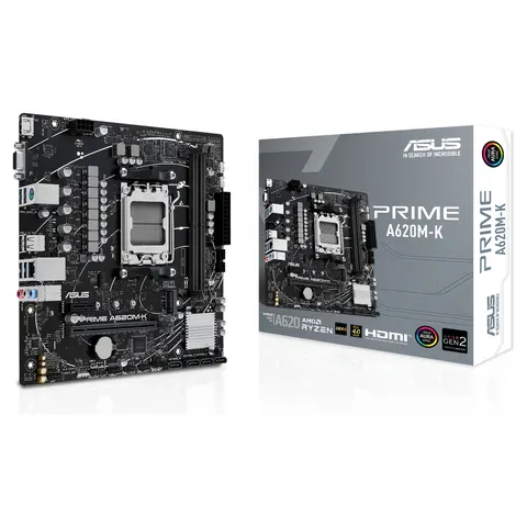 ASUS Prime A620M-K – Schwarz – Bild 1