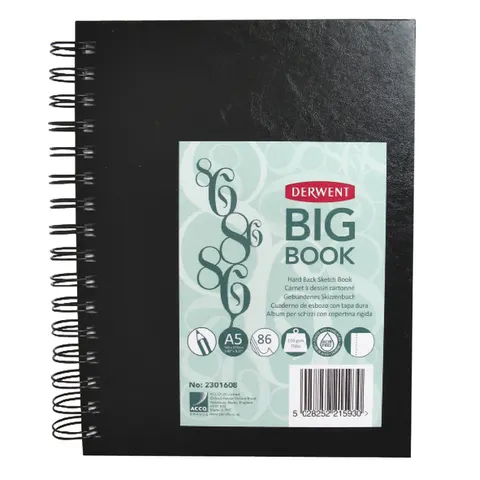 Schetsboek Derwent Big Book A5 harde kaft – afbeelding 1