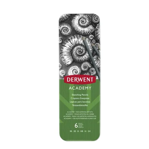 Schetspotloden Derwent Academy blik à 6 stuks – afbeelding 1