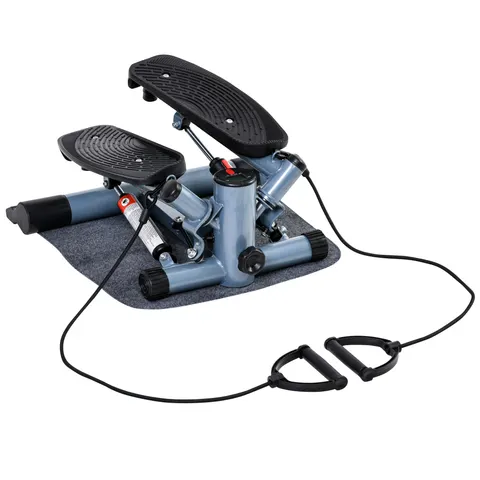 HOMCOM Mini Stepper W/Arm Cord-Black/Silver Grey – image 1