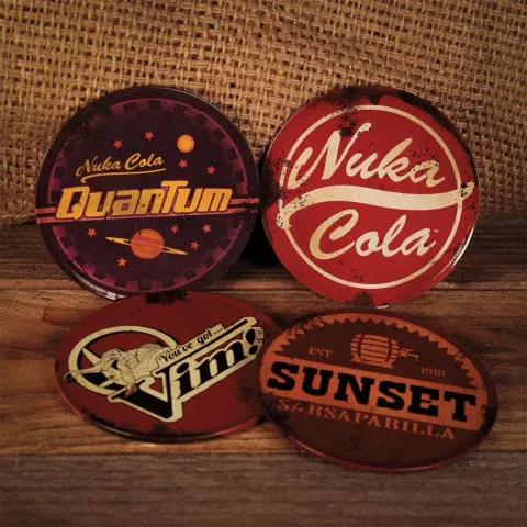 Fallout Coaster 4-Pack Metal Drinks – afbeelding 1