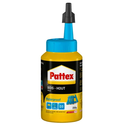 Houtlijm Pattex D3 Waterproof 250ml – afbeelding 1