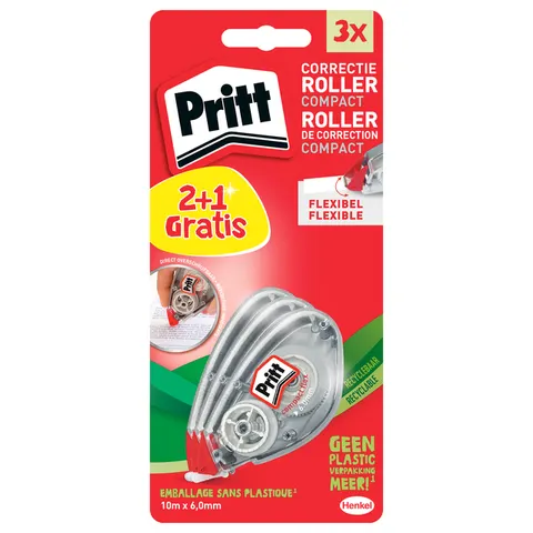 Pritt Compact Roller Flex 6 mm x 10 m 2+1 gratis – afbeelding 1