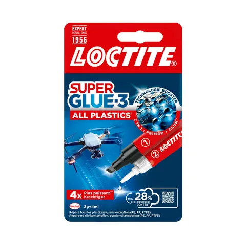 Secondenlijm Loctite All Plastic 2-componentenlijm 2gr + 4ml – afbeelding 1