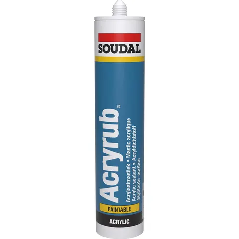 Soudal acryrub Zwart 310ml – afbeelding 1