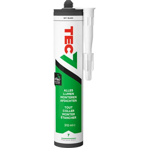 Tec7 montage- en afdichtingskit Wit 310ml – afbeelding 1