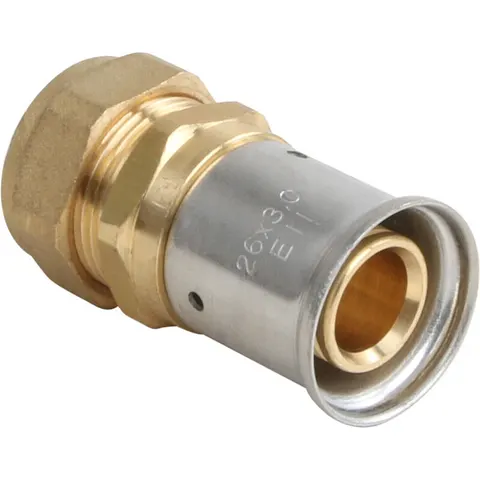 Henco pers koppeling knel messing 22x26mm – afbeelding 1