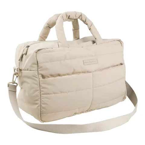 Gesteppte Wickeltasche – beige – Bild 1