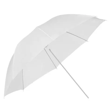 GlareOne Parasolka transparentna, biała, 110cm – zdjęcie 1