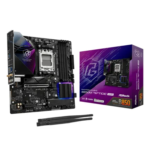 Asrock Phantom Gaming B850M Riptide WiFi AMD B850 Socket AM5 micro ATX – image 1