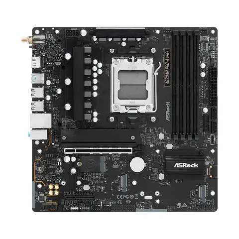 ASRock A620AM Pro-A WiFi Mainboard – Schwarz – Bild 1