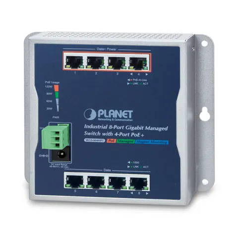 PLANET WGS-804HPT network switch Managed Gigabit Ethernet (10/100/1000 – image 1