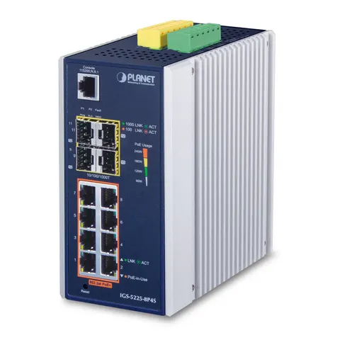 PLANET IGS-5225-8P4S network switch Managed L2+ Gigabit Ethernet – image 1