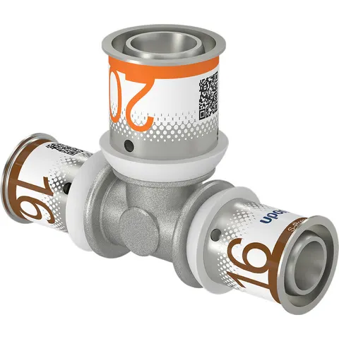 Uponor S-Press Plus T-Stuk - 16 x 20 x 16 mm pers – afbeelding 1