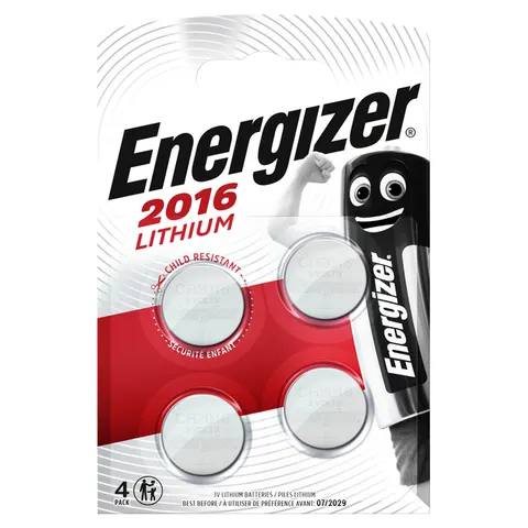 Batterij Energizer knoopcel 4x CR2016 lithium – afbeelding 1