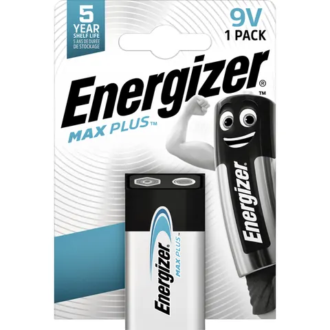 Batterij Energizer Max Plus 1x9v alkaline – afbeelding 1