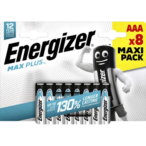 Batterij Energizer Max Plus 8xAAA alkaline – afbeelding 1