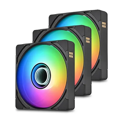 Thermaltake CT140 EX INFINITY ARGB Sync 3er-Pack | Gehäuselüfter – Schwarz – Bild 1