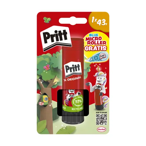 Lijmstift Pritt Stick 43 gram plus gratis correctieroller – afbeelding 1