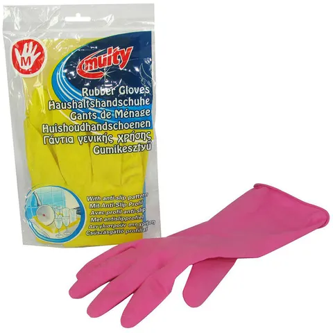 Huishoudhandschoen Multy latex Medium assorti – afbeelding 1