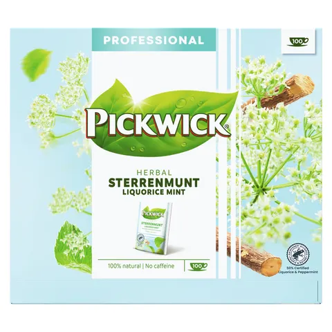 Thee Pickwick sterrenmunt 100x2gr met envelop – afbeelding 1