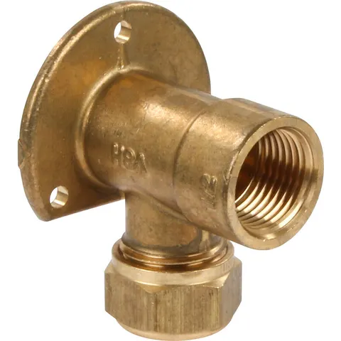VSH messing knel muurplaat 1/2"x15mm – afbeelding 1