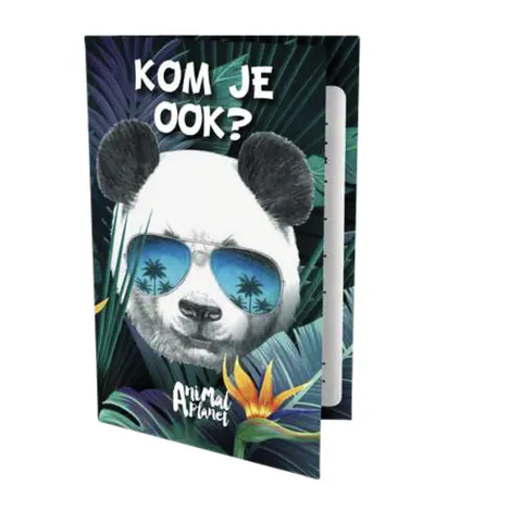 Uitnodigingen Panda 13.5x9cm – afbeelding 1